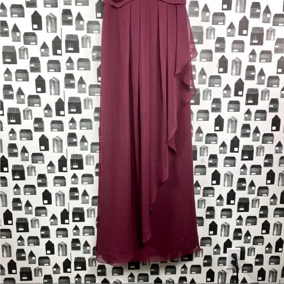 David’s bridal strapless chiffon dress - Picture 2 of 8